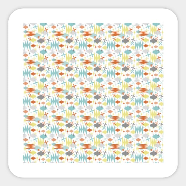 Mod Shapes Pattern Sticker by Adelaide Alice